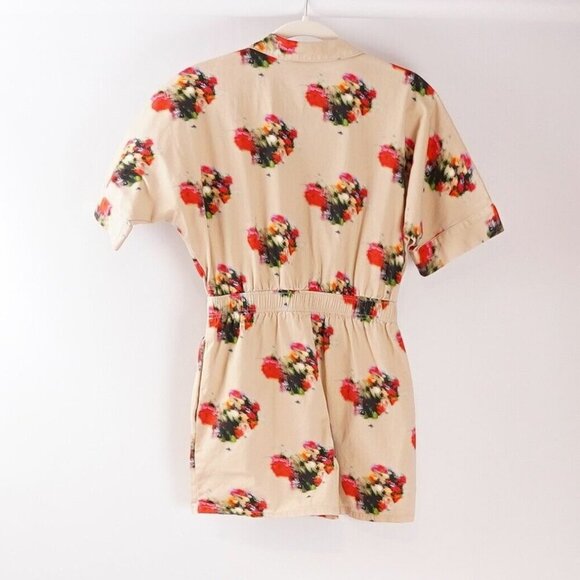 Adam Lippes Blurry Floral Short Sleeve Romper - Size 2 - EUC - Picture 3 of 8